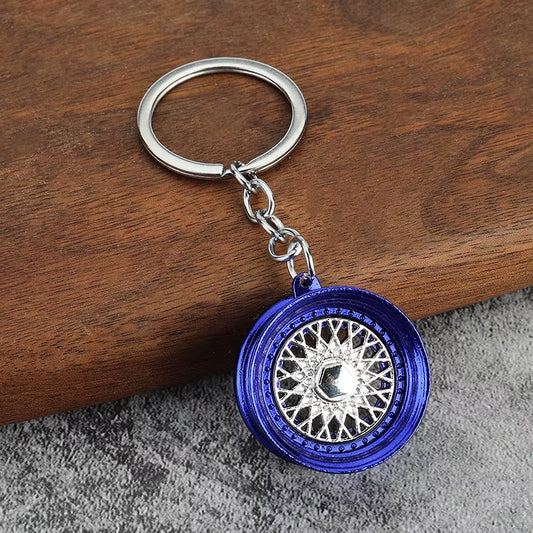 Hot Wheel Rim Keychain Key Ring 3D Keychain Creative Accessories Auto Part Model Car Moto Keyring Key Chain for F1 Fans