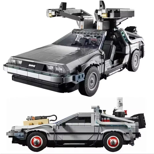 Back to the Future Time Machine 1:10 1872PCS Compatible 10300 Building Blocks Technical Car Bricks Construct Toys Birthday Gifts