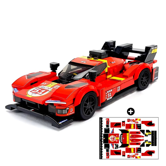 313PCS MOC-136537 Speed ​​Champion Le Mans Rally Champion Sports Car City Car Model Building Blocks Children'S Toy Holiday Gift