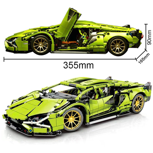 Technical Bugatti Building Blocks Lamborghini Hypercar Racing Car Model Assemble Vehicle Bricks Toys for Boys Children Gifts