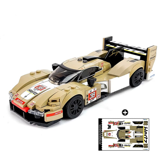 302PCS MOC Speed ​​Champion Le Mans 24 Hours Endurance Race 2023 WEC Series 963 Racing Car Model Building Blocks Children'S Toys